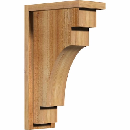 Ekena Millwork Mediterranean Rough Sawn Corbel w/Backplate, Western Red Cedar, 6"W x 12"D x 20"H COR06X12X20MED01RWR